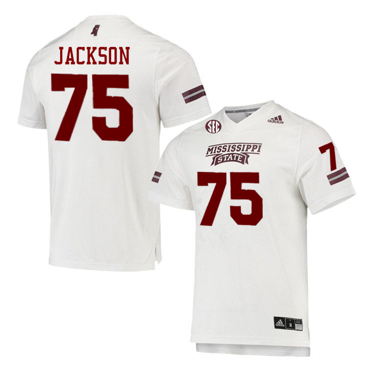 Men #75 Jacoby Jackson Mississippi State Bulldogs College Football Jerseys Stitched-White